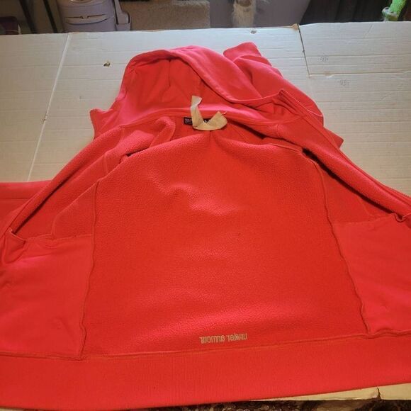 Under Armour UA Coldgear Full Zip Up Hoodie Orange Semi Fitted Womens Size PS - Picture 8 of 9